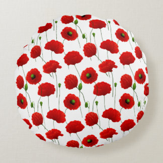 Sierkussen van papaver rond kussen