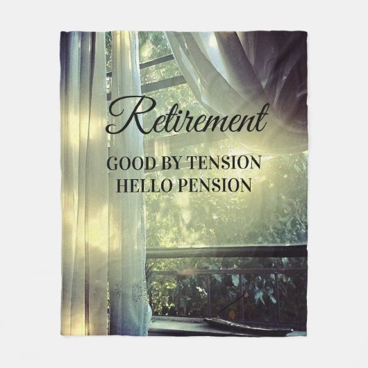 Sierkussen van pensionering fleece deken (Voorkant)