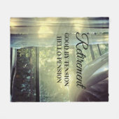 Sierkussen van pensionering fleece deken (Voorkant (Horizontaal))