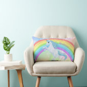 Sierkussen van Unicorn en regenboog Kussen (Stoel)
