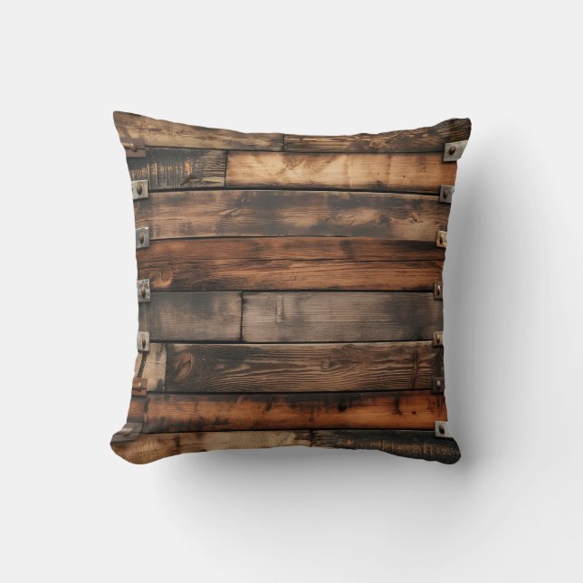 Sierkussen van verweerd hout (Voorkant)