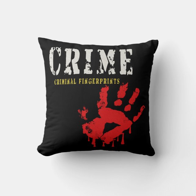 Sierkussen van vingerafdrukken van misdadigers (Voorkant)