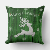Sierkussen voor groene kerstreïnes (Voorkant)
