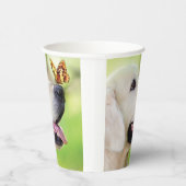 Sierkussen voor labrador en vlinder papieren bekers (Rechts)