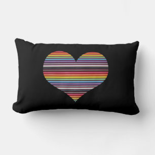 Sierkussen voor regenbooglintkabel (Heart Lumbar) Kussen