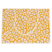 Sierkussen Wit geel abstract luipaard print Groot Cadeauzakje (Voorkant)