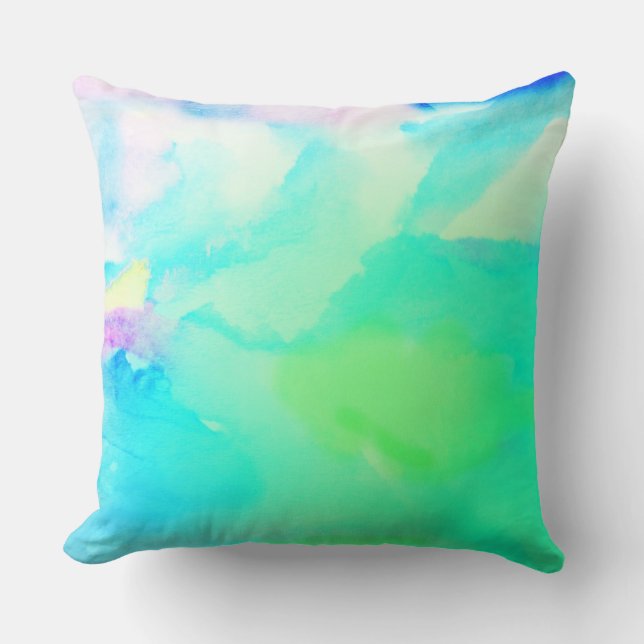 Sierkussen zee FOAM WATERVERF Retro ONTWERP (Voorkant)