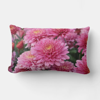 Sierkussennen met levendige roze chrysanten kussen