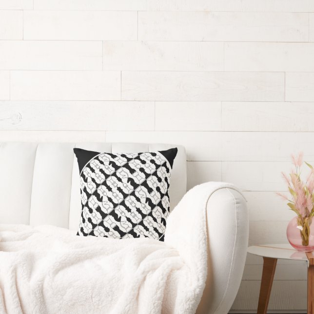 Sierkussennen schaken kussen (Bank)