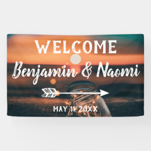 Sierlicht Bruiloft Welkom Banner