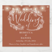 Sierlichtjes bloem bloempot bruiloft bier etiket (Enkel label)