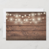 Sierlichtjes Rustieke Houten Script Foto Bruiloft Kaart (Achterkant)