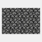 sierlijk 3D zwart-wit ontwerp Inpakpapier Vel (Voorkant 2)