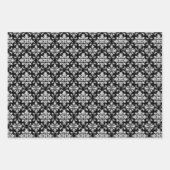 sierlijk 3D zwart-wit ontwerp Inpakpapier Vel (Voorkant)