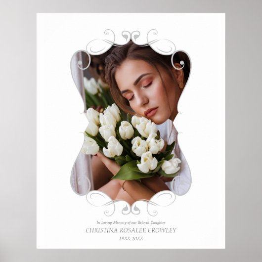 Sierlijk Bedenk Geliefde Overledene Poster (Voorkant)