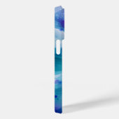 , sierlijk blauw & Paarse Abstracte bloemig Case-Mate iPhone Case (Achterkant / Rechts)