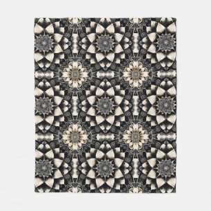 Sierlijk Bloem Mandala Ontwerp Fleece Deken