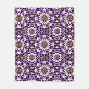 Sierlijk Bloem Mandala Ontwerp Fleece Deken