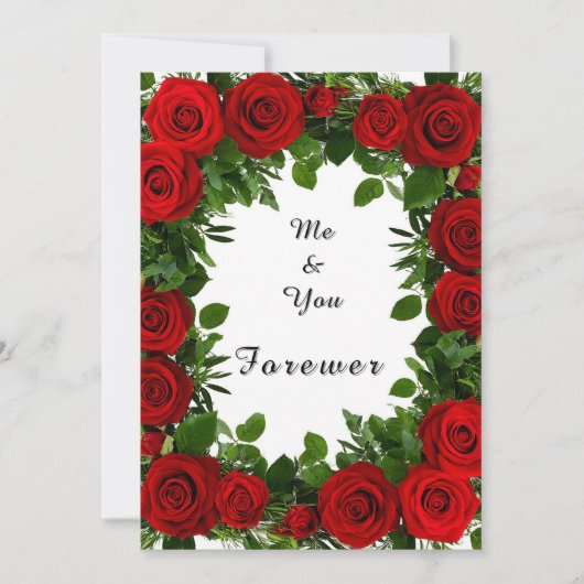 Sierlijk Bloemframe Kaart (Voorkant)