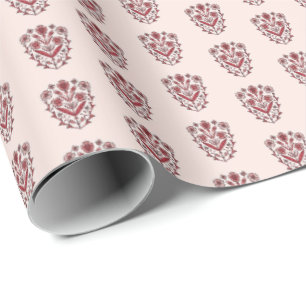 Sierlijk Bloemig Inpakpapier