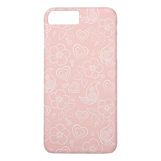Sierlijk bloempatroon Case-Mate iPhone case (Achterkant)