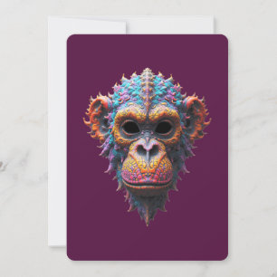 Sierlijk Chimpansee Masker Kaart