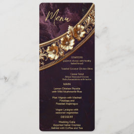 Sierlijk Gouden Bloemmenu Menu