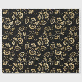 Sierlijk gouden overlay cadeaupapier (Vlak)