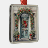  SIERLIJK INGERICHTE KERSTDEUR METALEN ORNAMENT (Rechts)