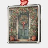  SIERLIJK INGERICHTE KERSTDEUR METALEN ORNAMENT (Links)