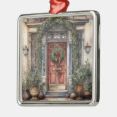 SIERLIJK INGERICHTE KERSTDEUR METALEN ORNAMENT (Links)