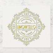 Sierlijk Logo Frame Limoncello Likeurfles Etiket (Enkel label)