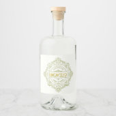 Sierlijk Logo Frame Limoncello Likeurfles Etiket (Voorkant)