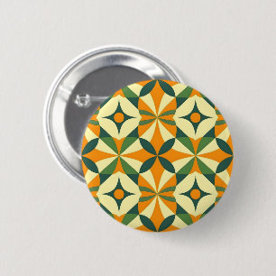 Sierlijk naadloos retro patroon ronde button 5,7 cm