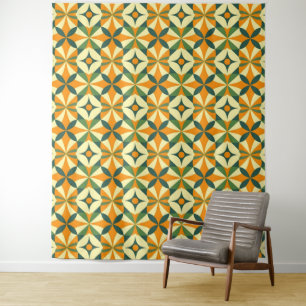 Sierlijk naadloos retro patroon wandkleed