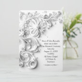 Sierlijk papieren quilling huwelijksbelofte hernie kaart (Staand voorkant)