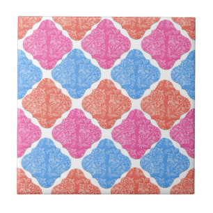 Sierlijk Patchwork Diamanten Patroon Tegeltje