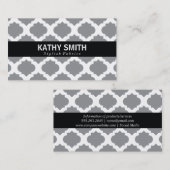 Sierlijk Patroon | Chic (grijs) Visitekaartje (Voorkant / Achterkant)