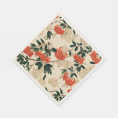 Sierlijk rood-wit bespatroon servet (Hoek)