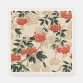 Sierlijk rood-wit bespatroon servet (Voorkant)