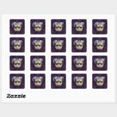 Sierlijk Venetiaans Masker Vierkante Sticker (Vel)