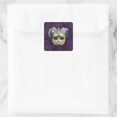 Sierlijk Venetiaans Masker Vierkante Sticker (Tas)