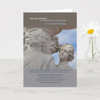 Sierlijke beauty inspirerend blanco kaart