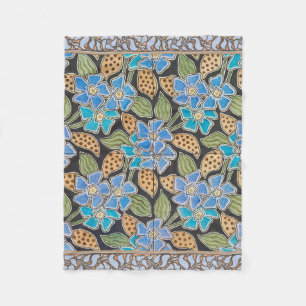 Sierlijke Blauwe Ereprijs Bloemrijke Klassieke Art Fleece Deken