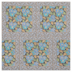 Sierlijke Blauwe Ereprijs Bloemrijke Klassieke Art Stof