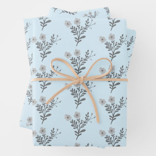 sierlijke bloemen elegante eenvoudige chique cadea inpakpapier vel