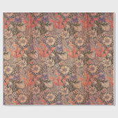  sierlijke bloemenprint cadeaupapier (Vlak)