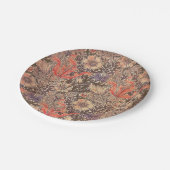  sierlijke bloemenprint papieren bordje (Gekanteld)