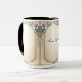 Sierlijke bloemensieraden mok