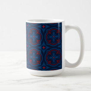 Sierlijke bloemtegels patroon koffiemok
